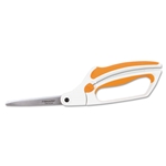FISKARS Easy Action Micro-Tip Scissors, Pointed Tip, 5" Long, 1.75" Cut Length, Gray Straight Handle