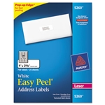 Avery® Easy Peel Laser Address Labels, 1 x 2 5/8, White, 750/Pack